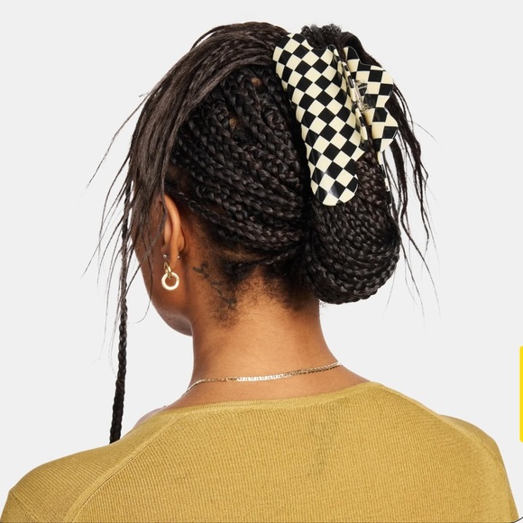 Chunks Black and White Checkered Hair Clip - Picture 1 of 4